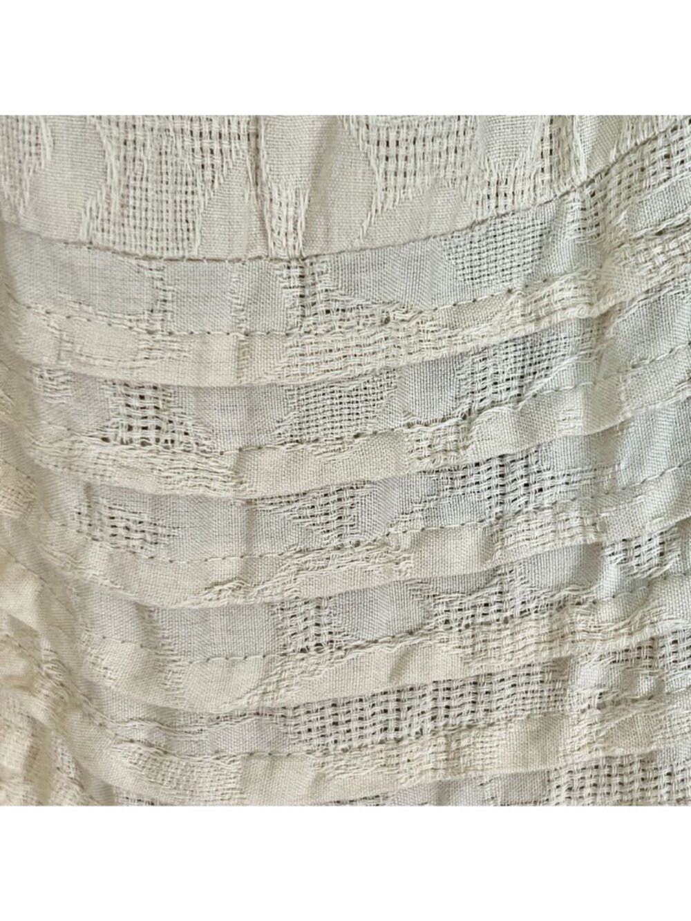 Anthropologie Felicity Embroidered Maxi Dress Ivory Orange Boho Cotton Sz M - Picture 7 of 16